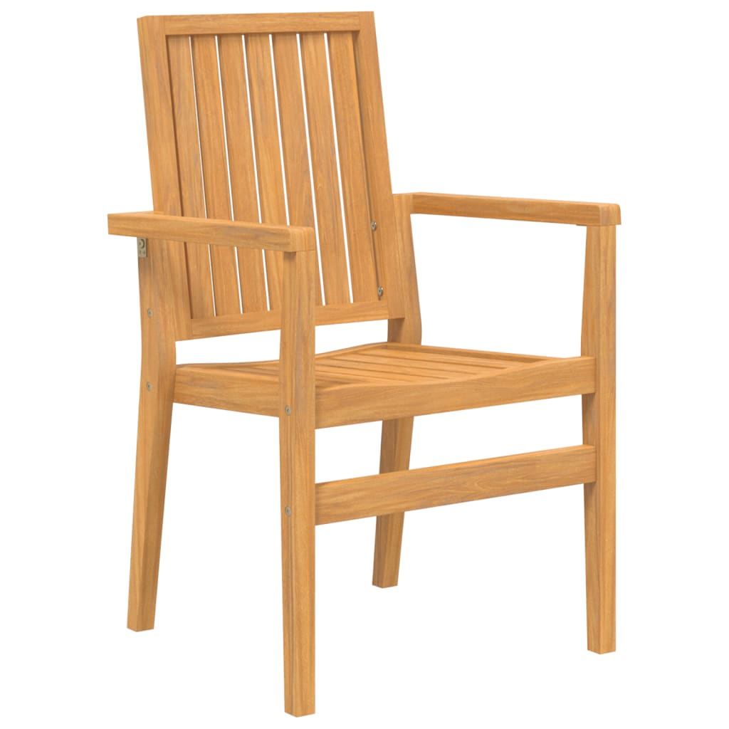 Stablebare hagestoler 2 stk 56,5x57,5x91 cm heltre teak