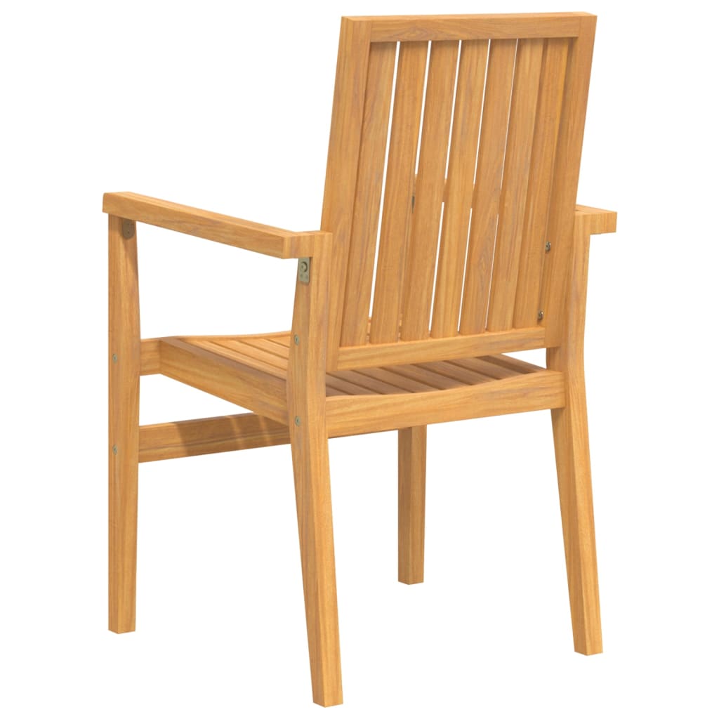 Stablebare hagestoler 2 stk 56,5x57,5x91 cm heltre teak