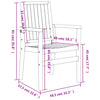 Stablebare hagestoler 2 stk 56,5x57,5x91 cm heltre teak