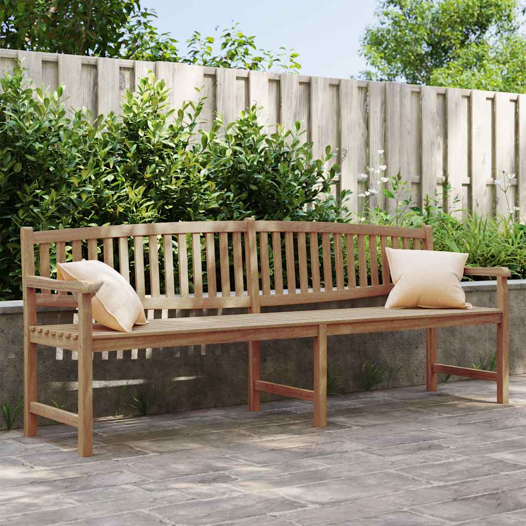 Hagebenk 228x59,5x90 cm heltre teak vidaXL