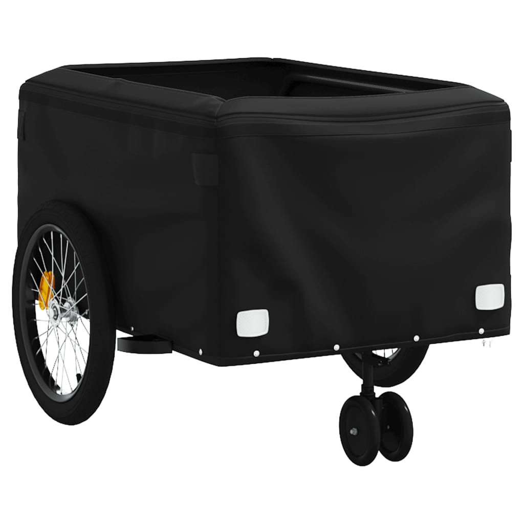 Sykkelvogn svart og rød 45 kg jern vidaXL
