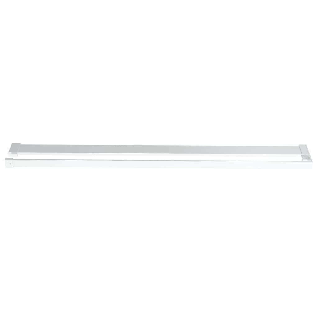 Dusjvegg med hylle krom 80x195 cm ESG-glass og aluminium vidaXL