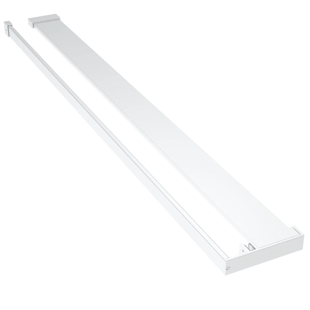 Dusjvegg med hylle krom 80x195 cm ESG-glass og aluminium vidaXL