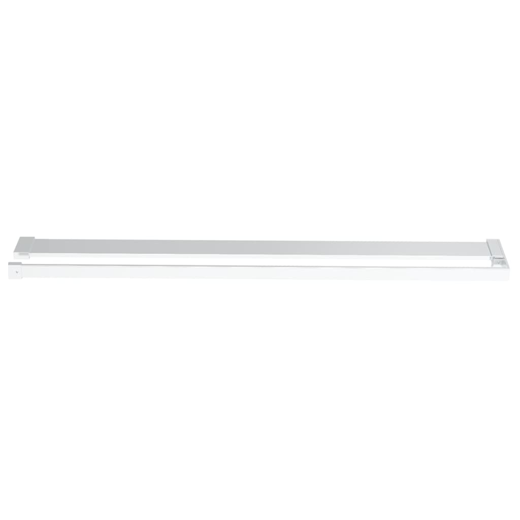Dusjvegg med hylle krom 90x195 cm ESG-glass og aluminium vidaXL