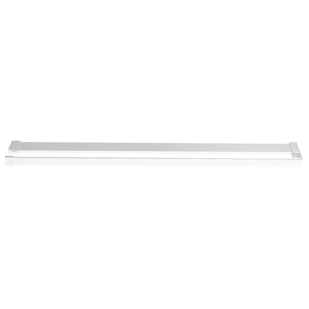 Dusjvegg med hylle krom 90x195 cm ESG-glass og aluminium vidaXL