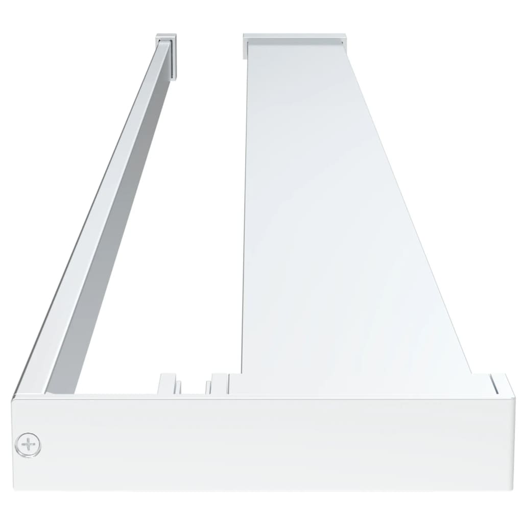 Dusjvegg med hylle krom 90x195 cm ESG-glass og aluminium vidaXL