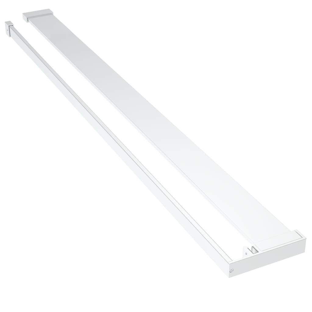 Dusjvegg med hylle krom 115x195 cm ESG-glass og aluminium vidaXL