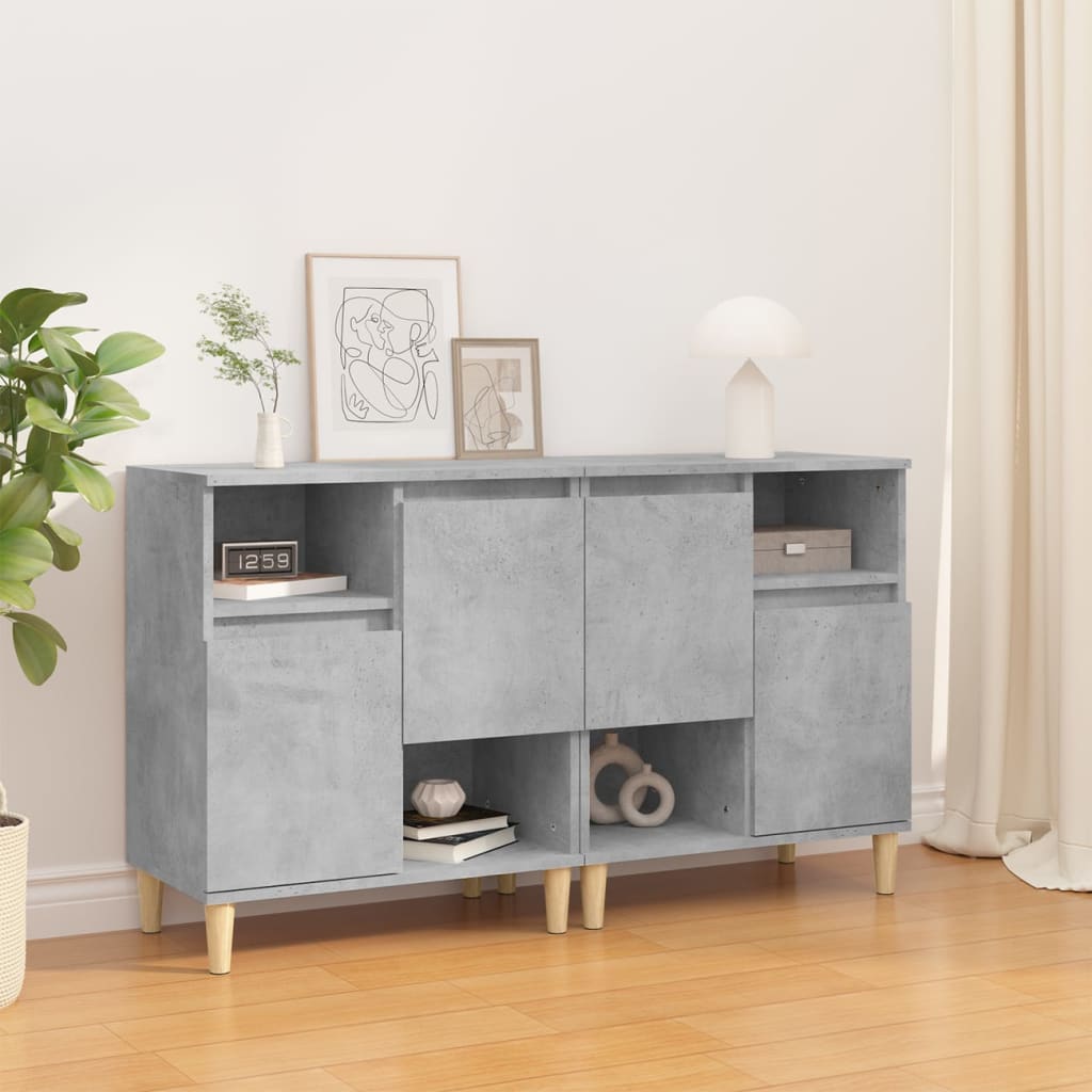 Skjenker 2 stk betonggrå 60x35x70 cm konstruert tre