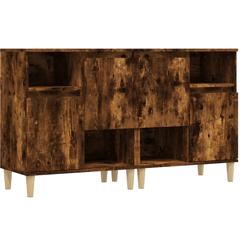 Skjenker 2 stk røkt eik 60x35x70 cm konstruert tre
