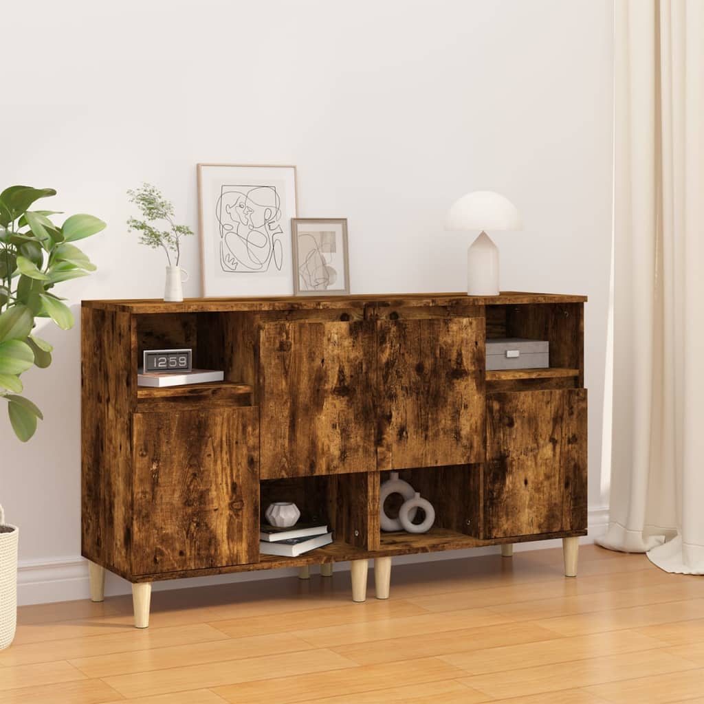 Skjenker 2 stk røkt eik 60x35x70 cm konstruert tre