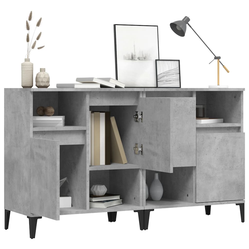 Skjenker 2 stk betonggrå 60x35x70 cm konstruert tre