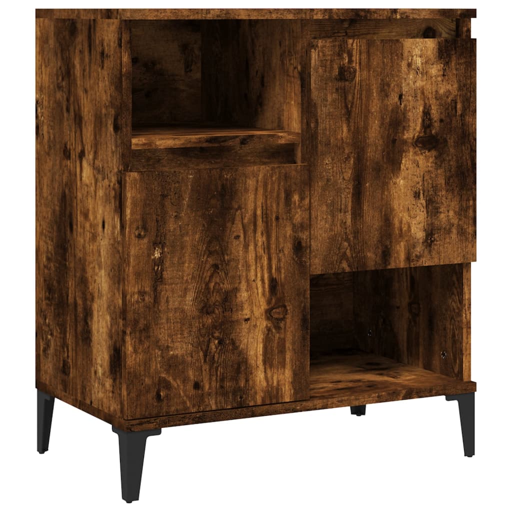 Skjenker 2 stk røkt eik 60x35x70 cm konstruert tre