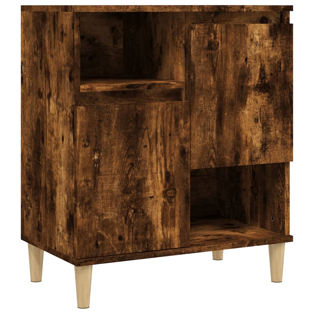 Skjenker 2 stk røkt eik 60x35x70 cm konstruert tre