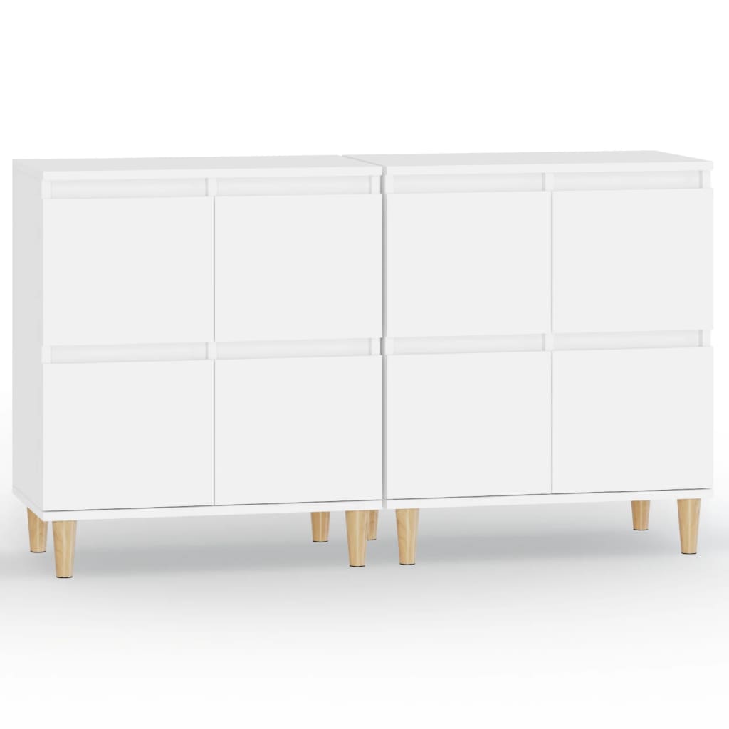 Skjenker 2 stk hvit 60x35x70 cm konstruert tre vidaXL