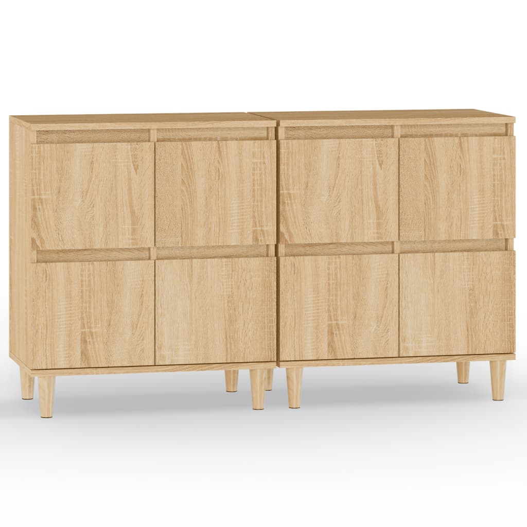 Skjenker 2 stk sonoma eik 60x35x70 cm konstruert tre