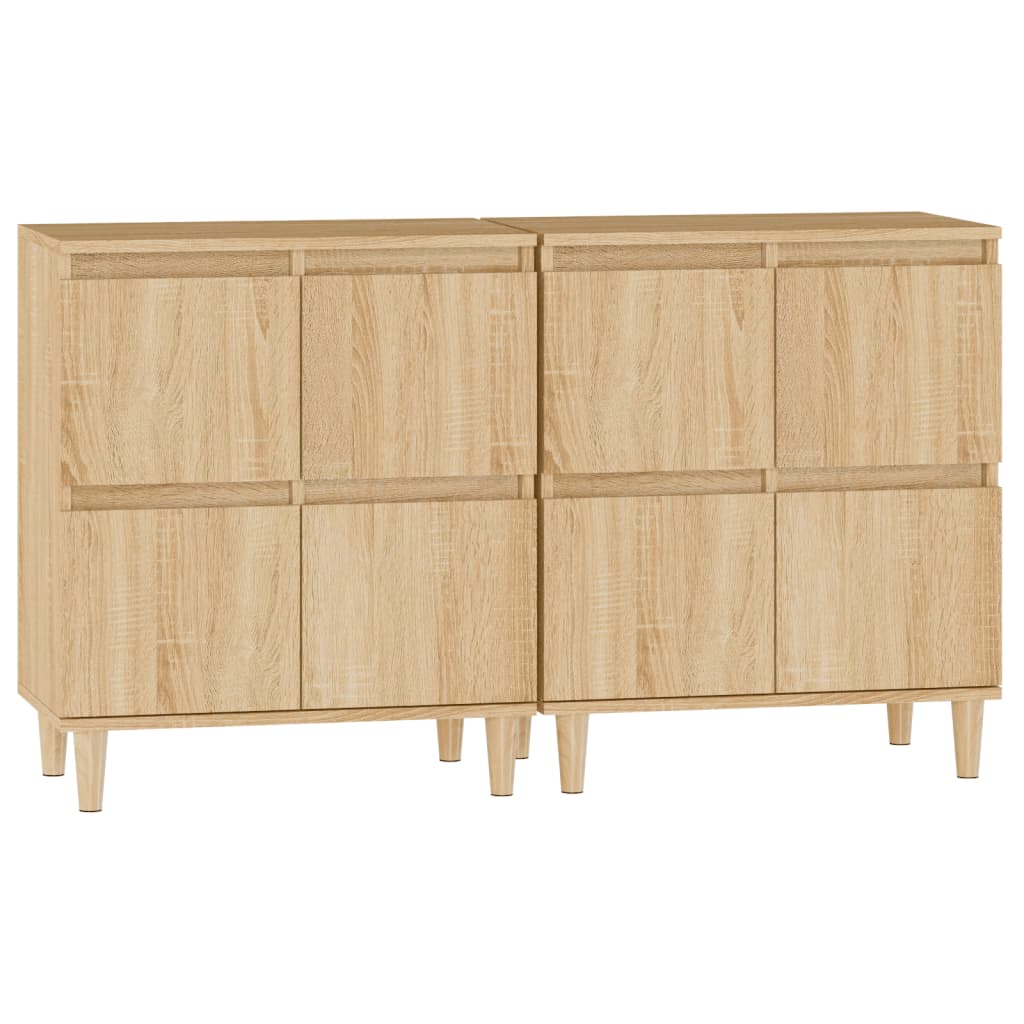Skjenker 2 stk sonoma eik 60x35x70 cm konstruert tre