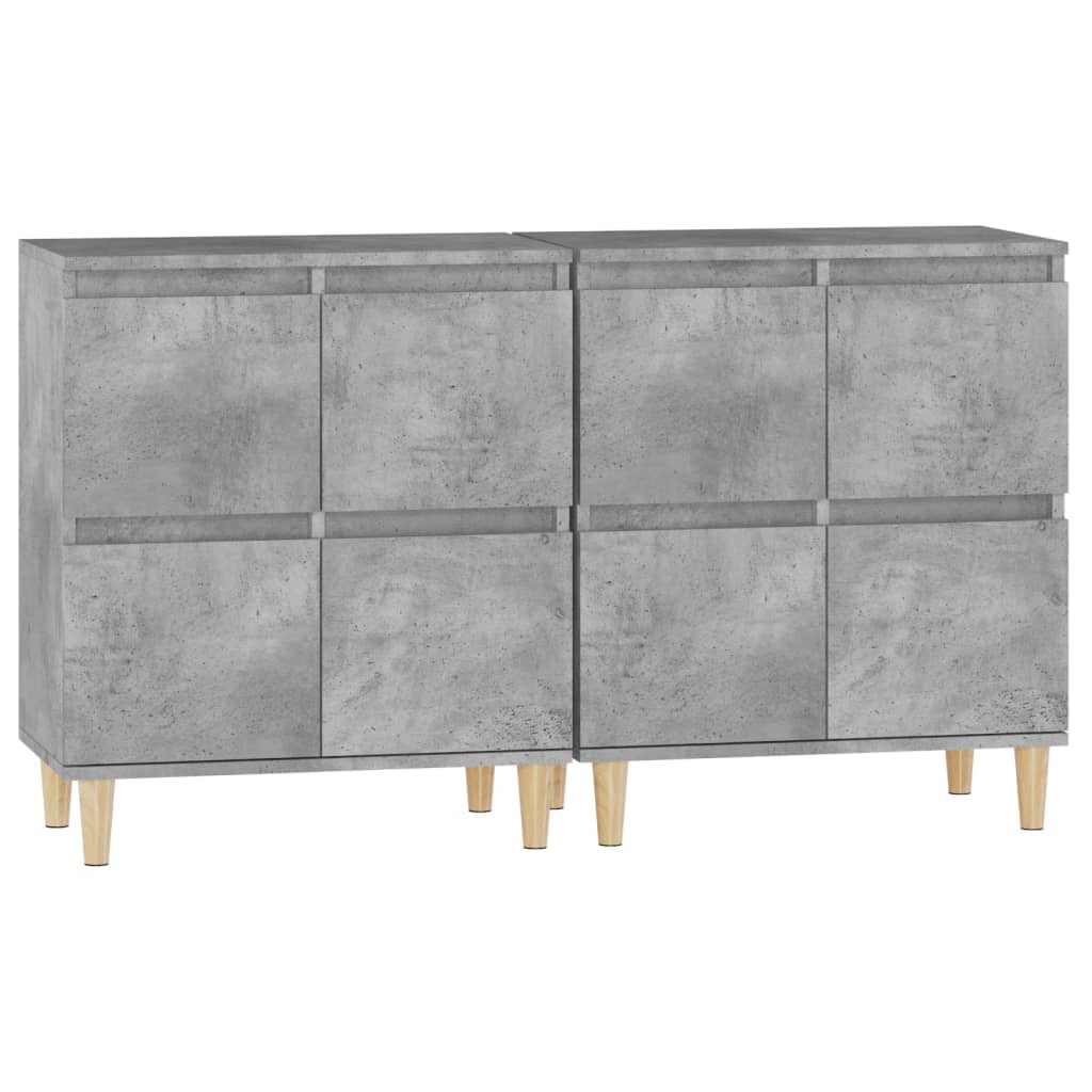 Skjenker 2 stk betonggrå 60x35x70 cm konstruert tre