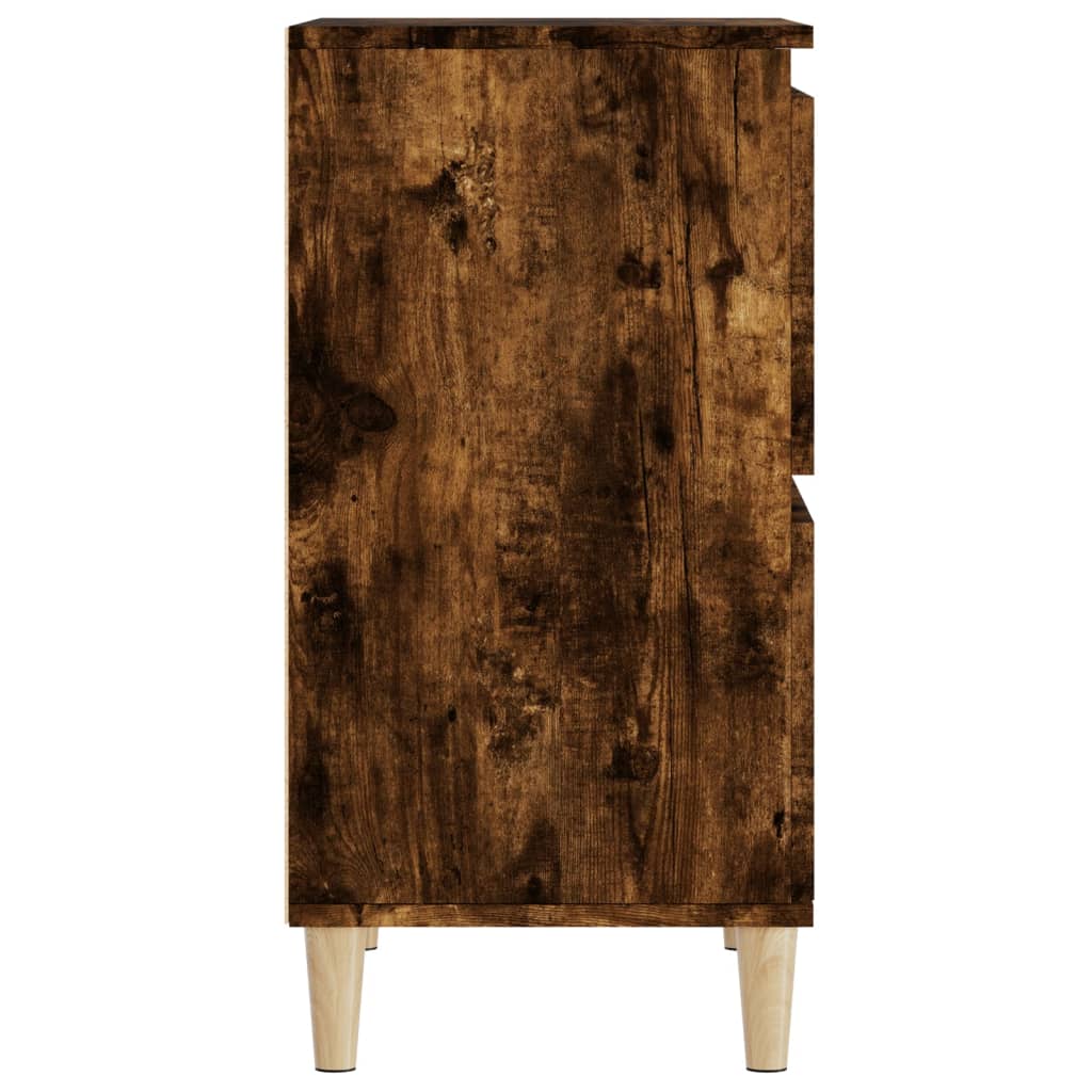Skjenker 2 stk røkt eik 60x35x70 cm konstruert tre