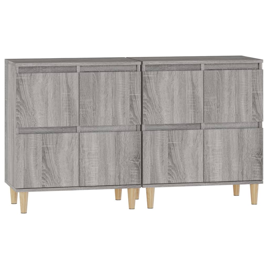 Skjenker 2 stk grå sonoma 60x35x70 cm konstruert tre