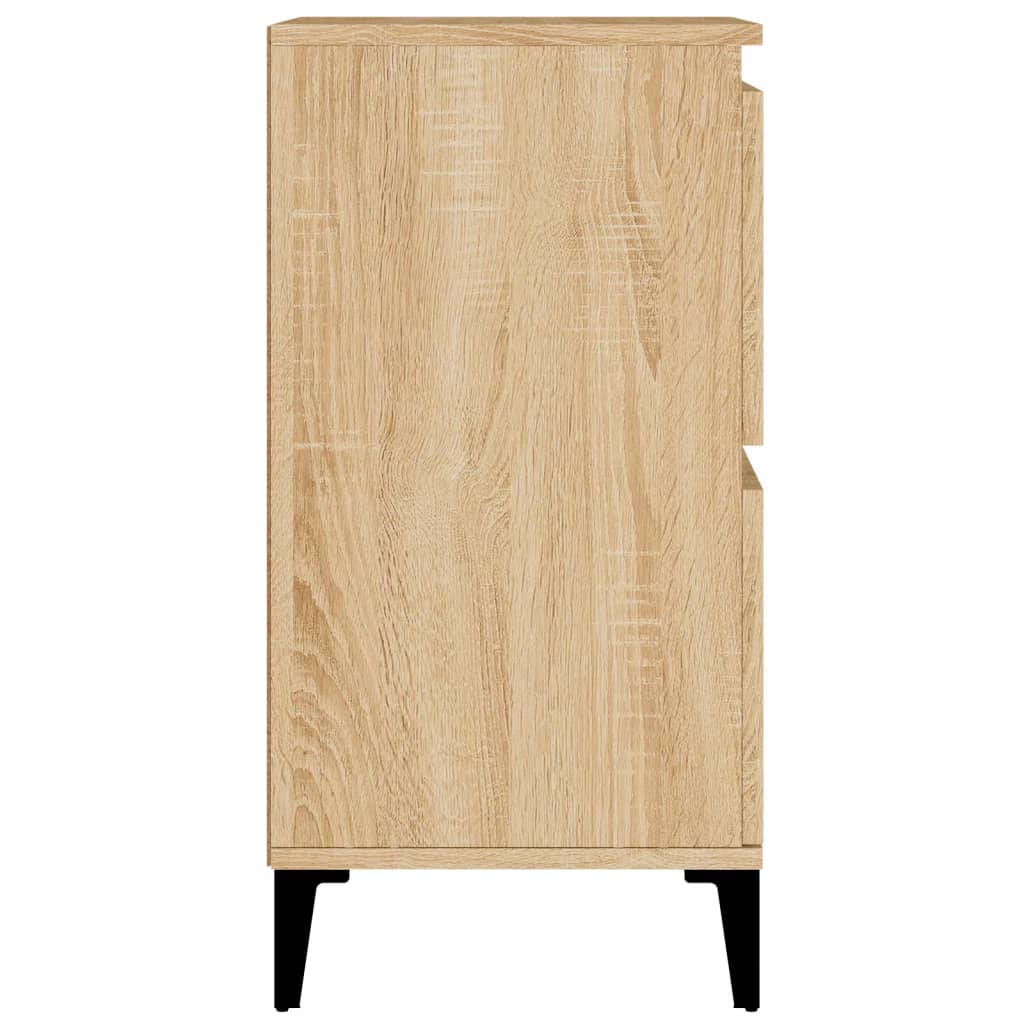 Skjenker 2 stk sonoma eik 60x35x70 cm konstruert tre vidaXL