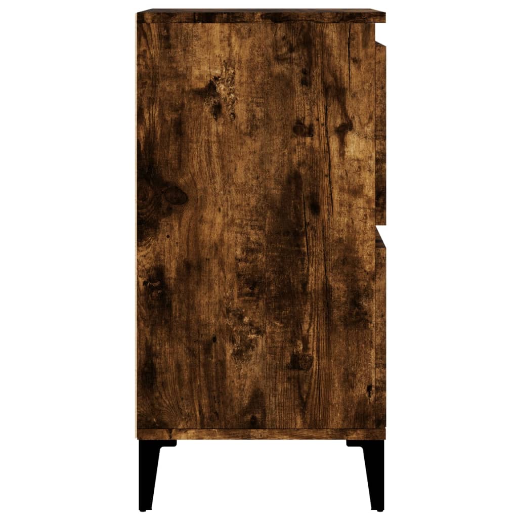 Skjenker 2 stk røkt eik 60x35x70 cm konstruert tre