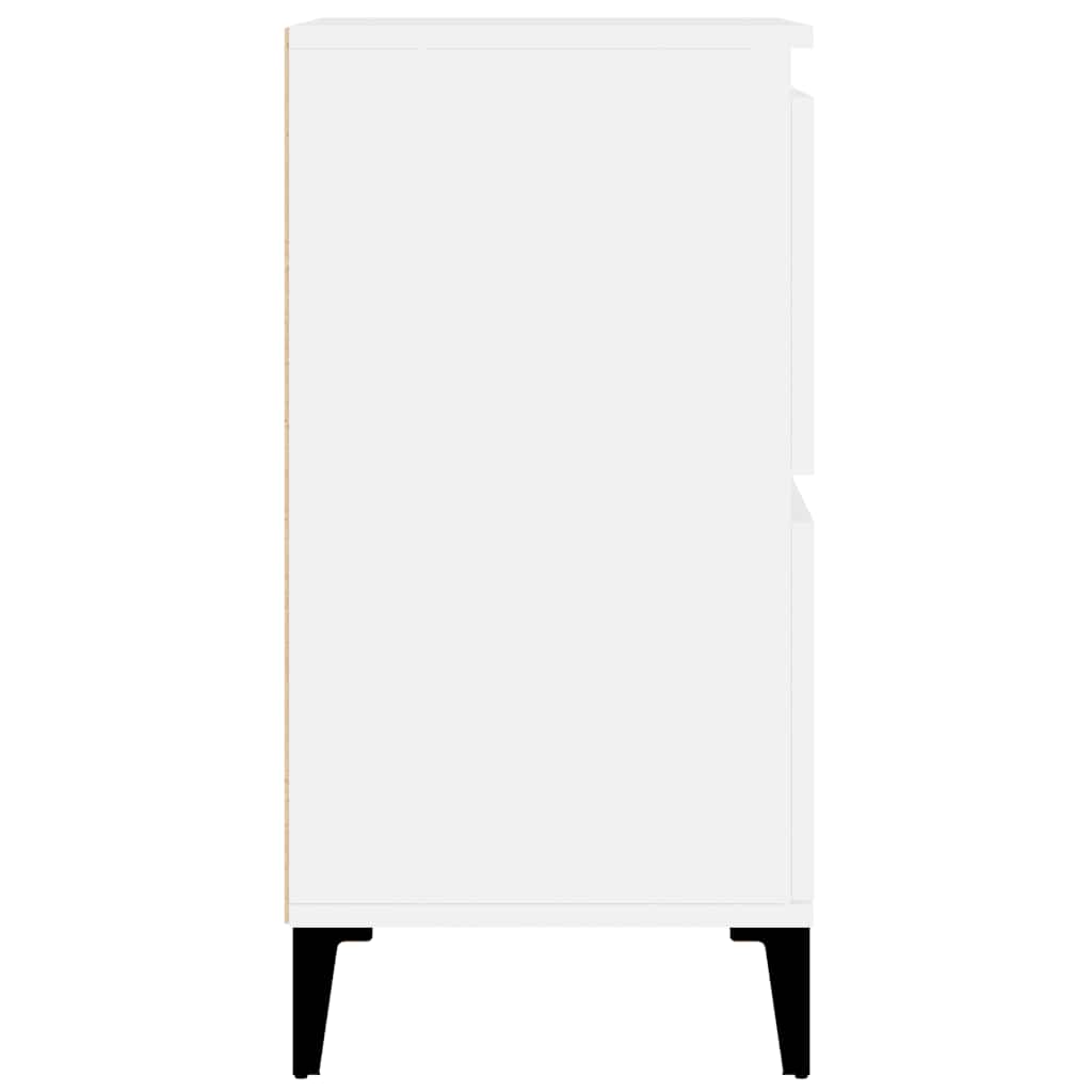 Skjenker 3 stk hvit 60x35x70 cm konstruert tre