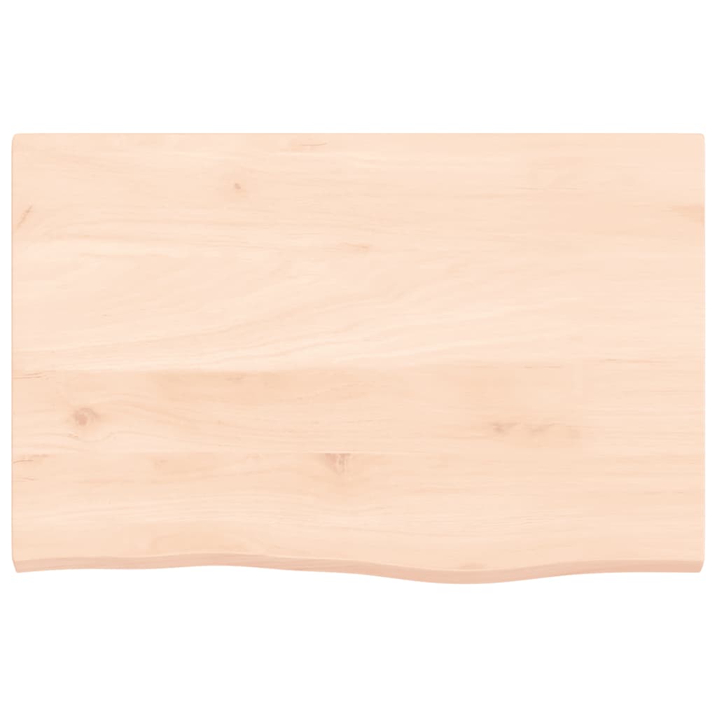 Bordplate 60x40x2 cm ubehandlet heltre eik