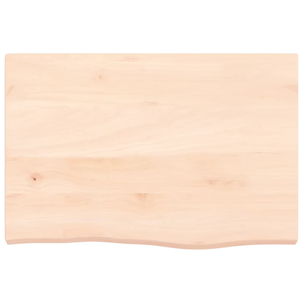 Bordplate 60x40x(2-4) cm ubehandlet heltre eik