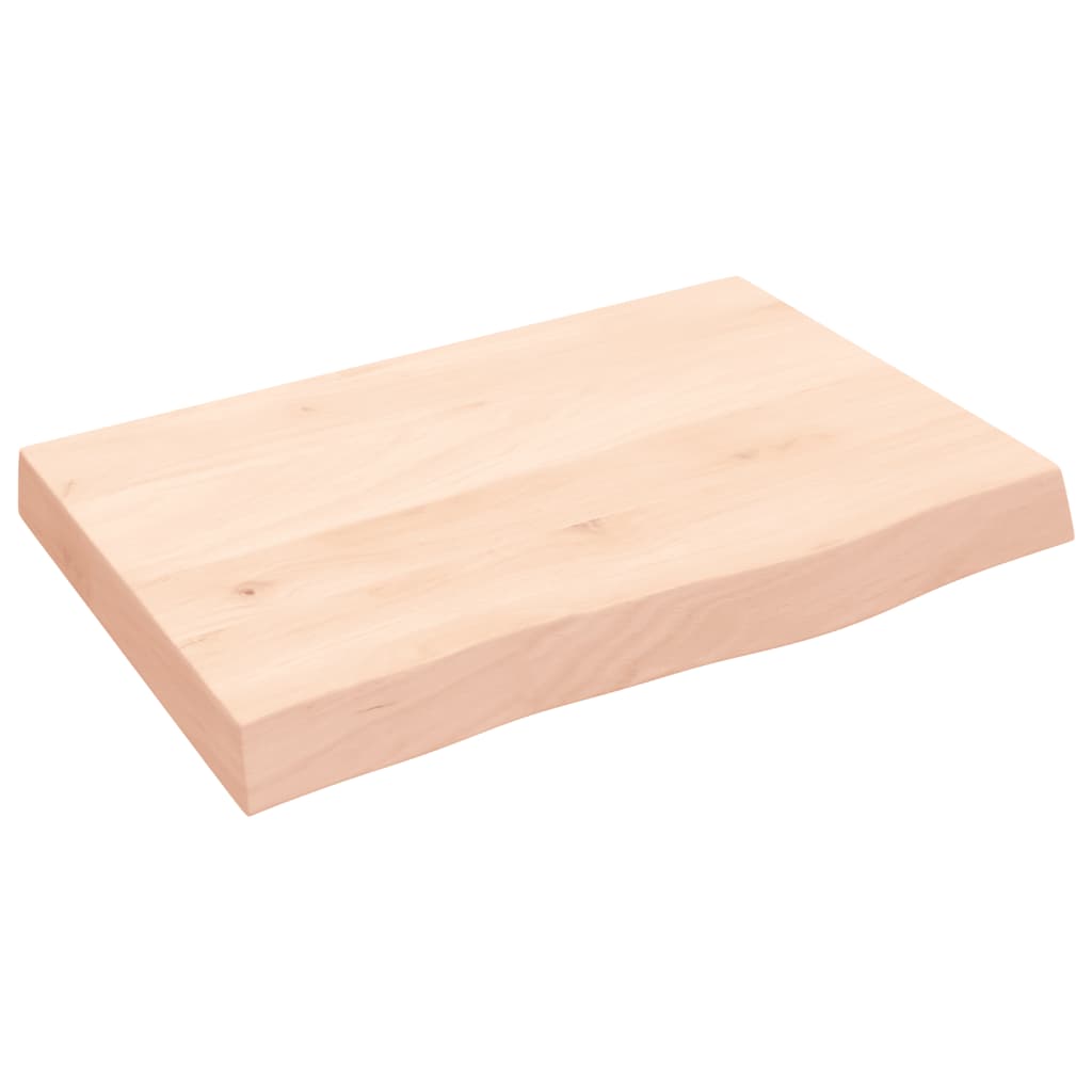 Bordplate 60x40x(2-6) cm ubehandlet heltre eik