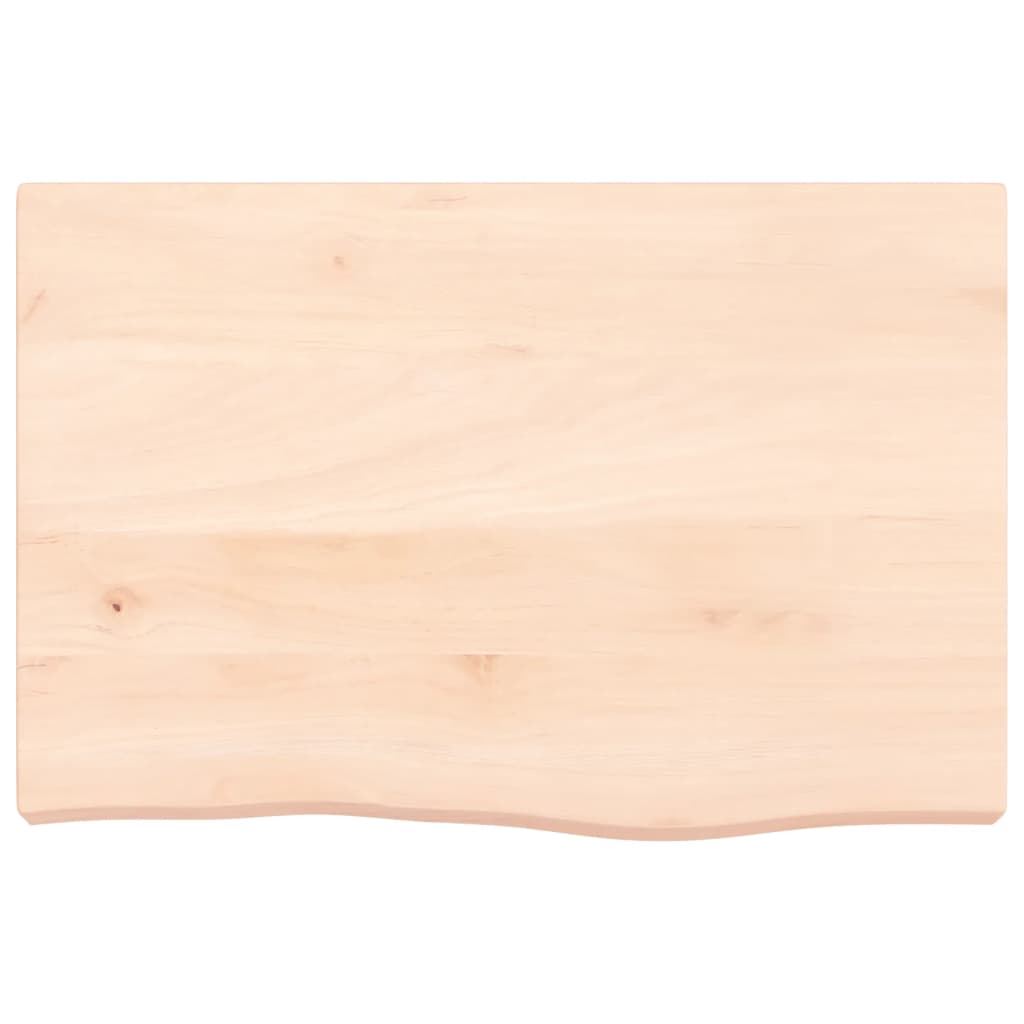 Bordplate 60x40x(2-6) cm ubehandlet heltre eik