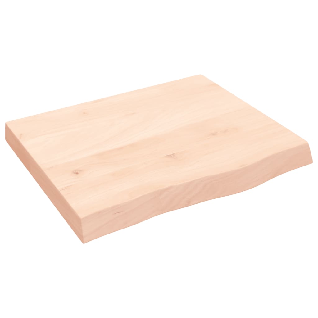 Bordplate 60x50x(2-6) cm ubehandlet heltre eik