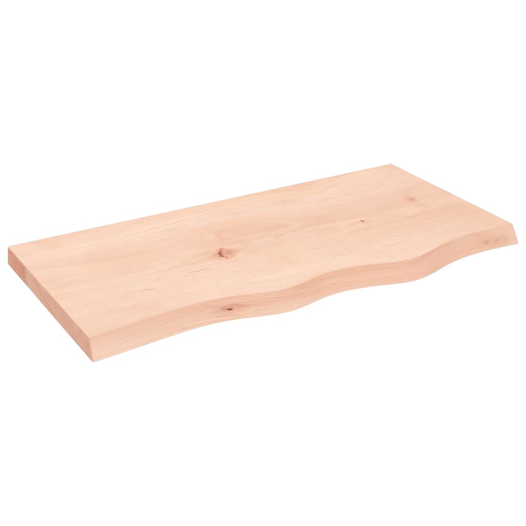 Bordplate 80x40x(2-4) cm ubehandlet heltre eik