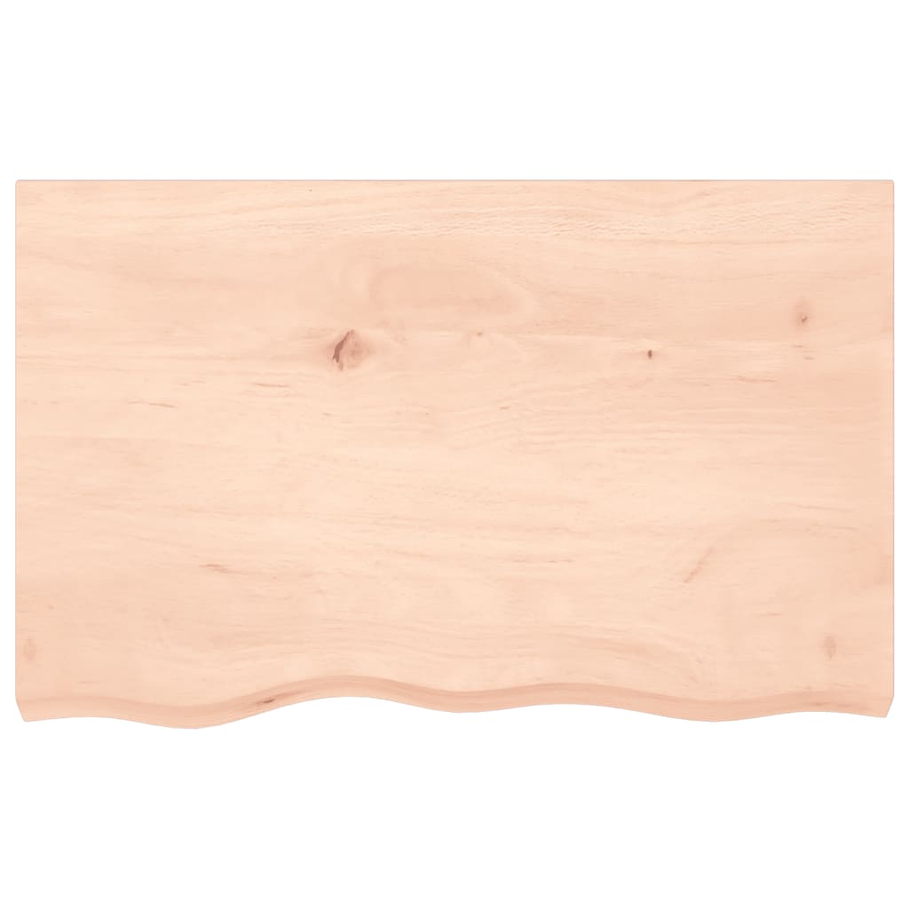 Bordplate 80x50x2 cm ubehandlet heltre eik