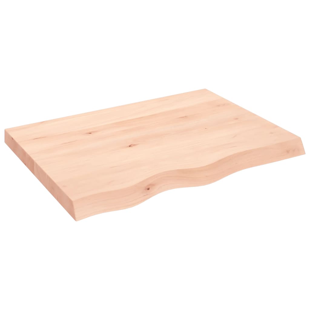 Bordplate 80x60x(2-6) cm ubehandlet heltre eik