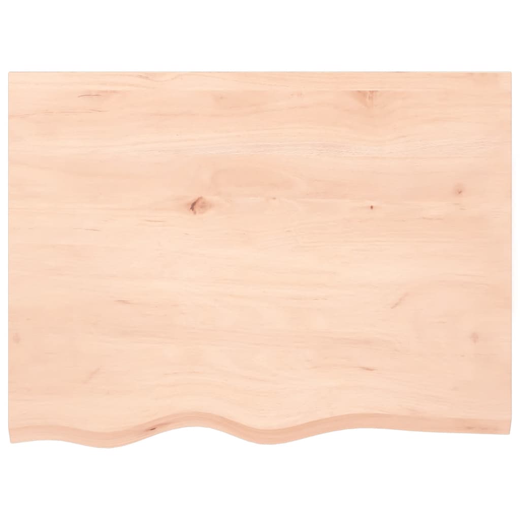 Bordplate 80x60x(2-6) cm ubehandlet heltre eik