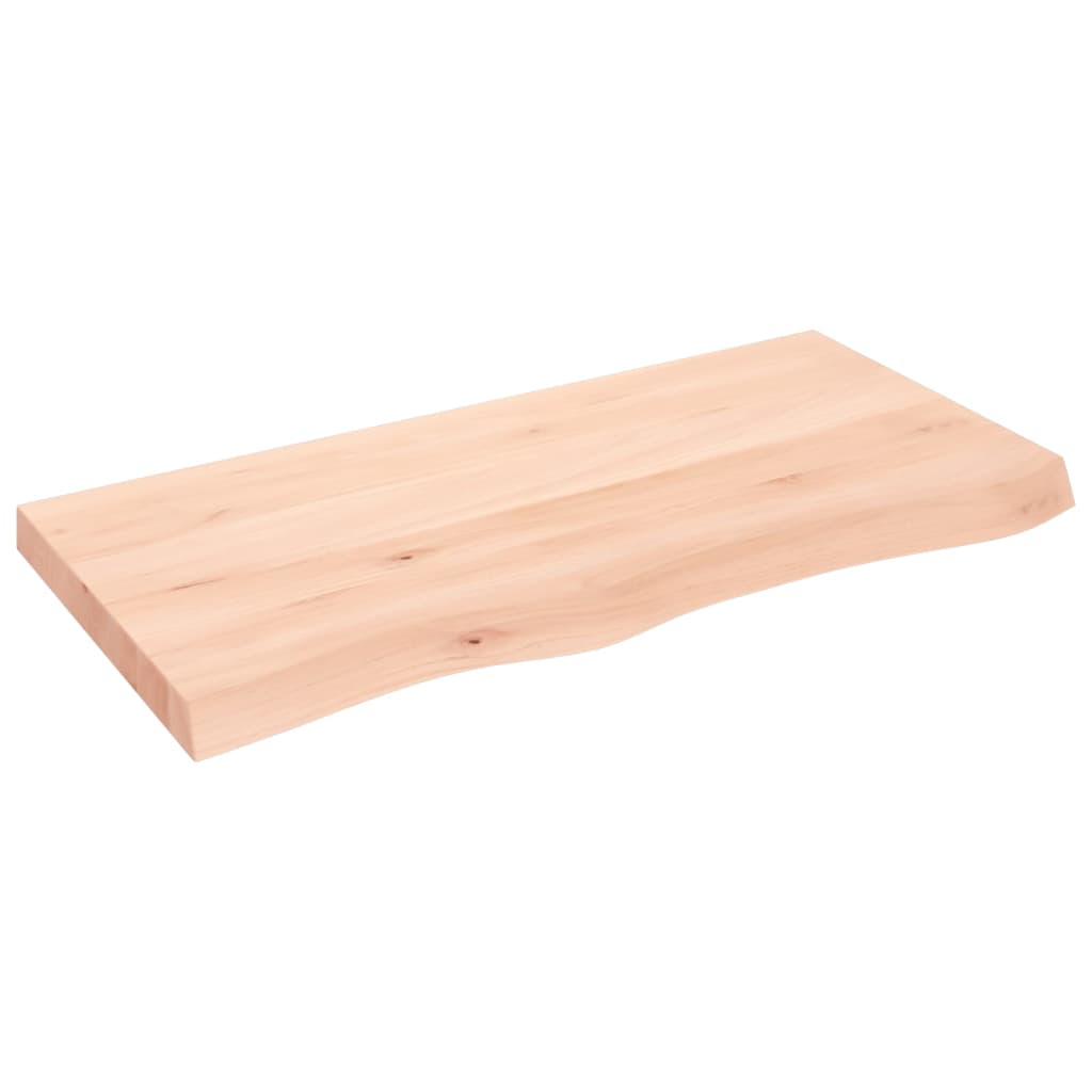 Bordplate 100x50x(2-6) cm ubehandlet heltre eik