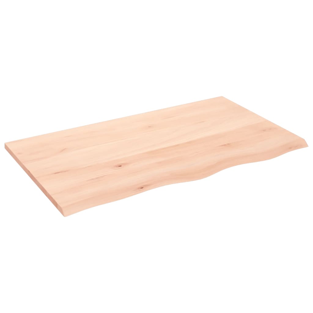Bordplate 100x60x2 cm ubehandlet heltre eik