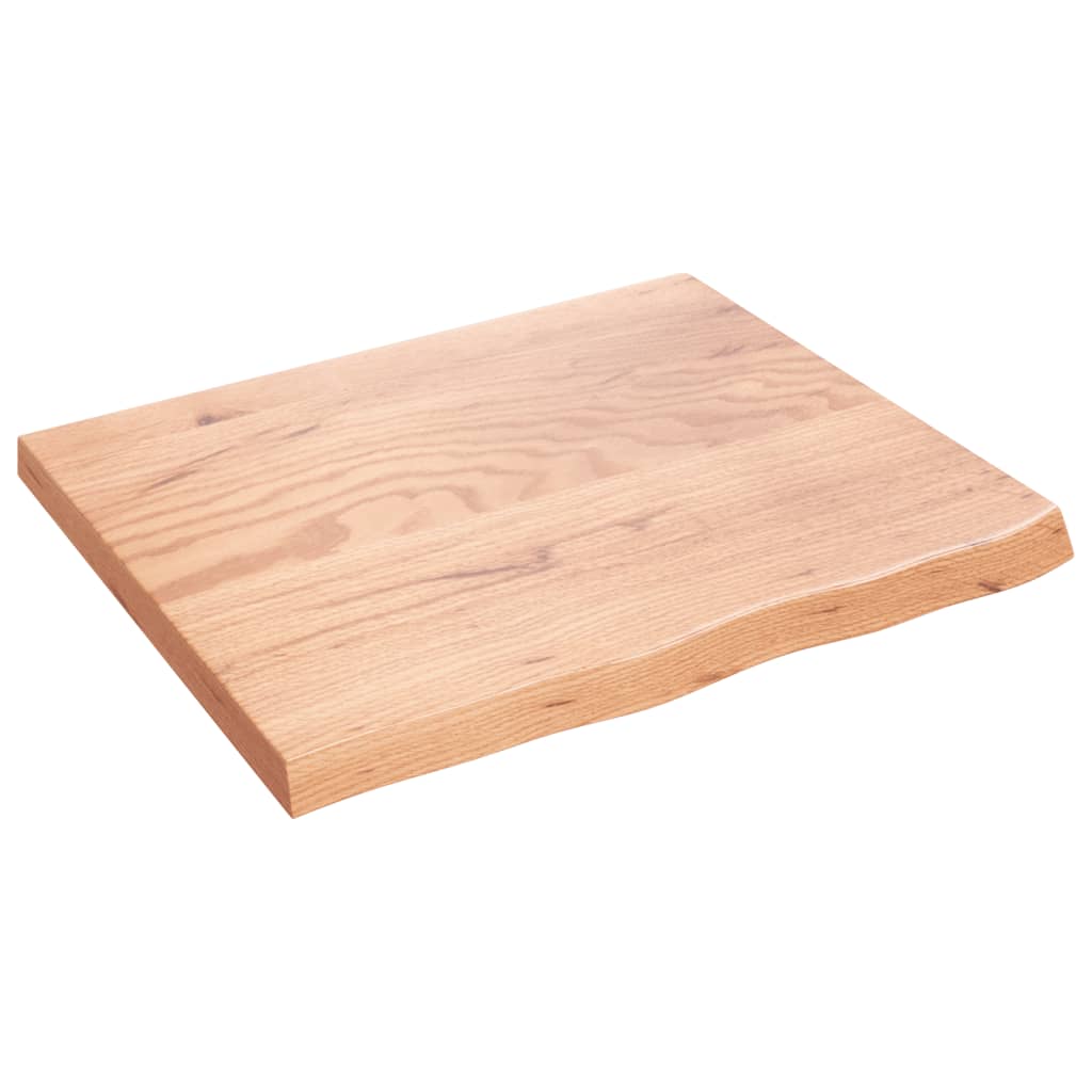 Bordplate lysebrun 60x50x2 cm behandlet heltre eik
