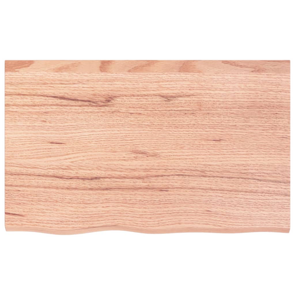 Bordplate lysebrun 80x50x(2-6) cm behandlet heltre eik vidaXL