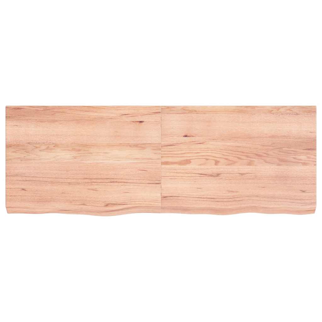 Bordplate lysebrun 140x50x(2-6) cm behandlet heltre eik