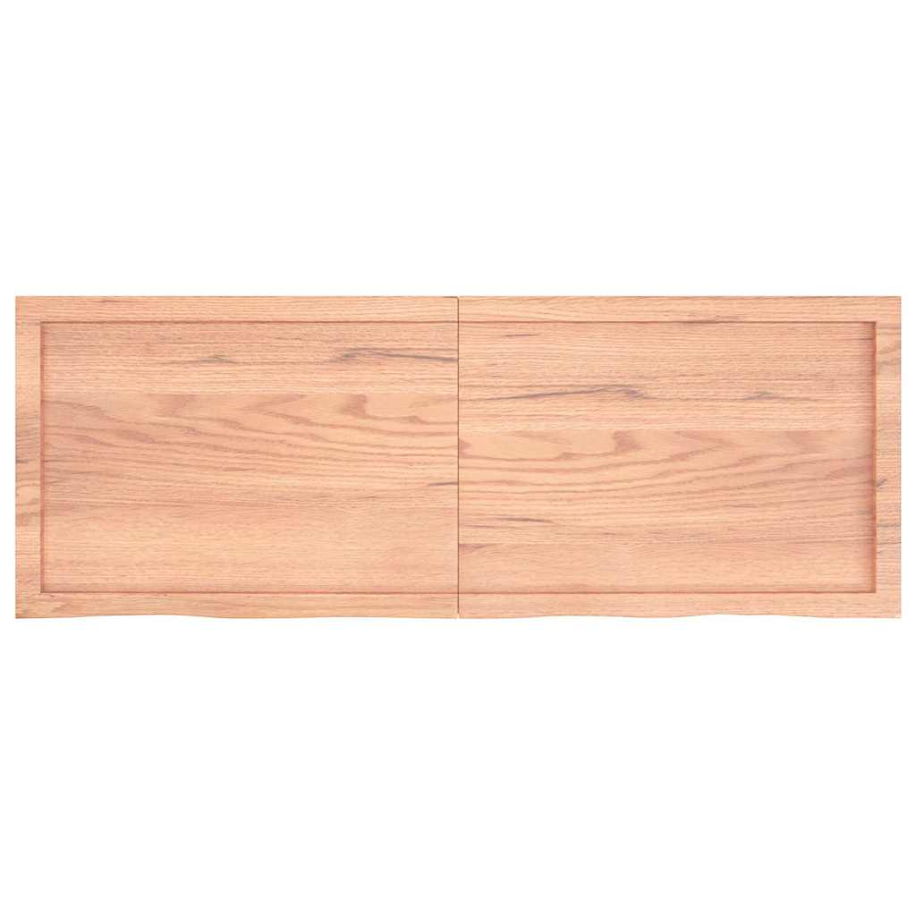 Bordplate lysebrun 140x50x(2-6) cm behandlet heltre eik