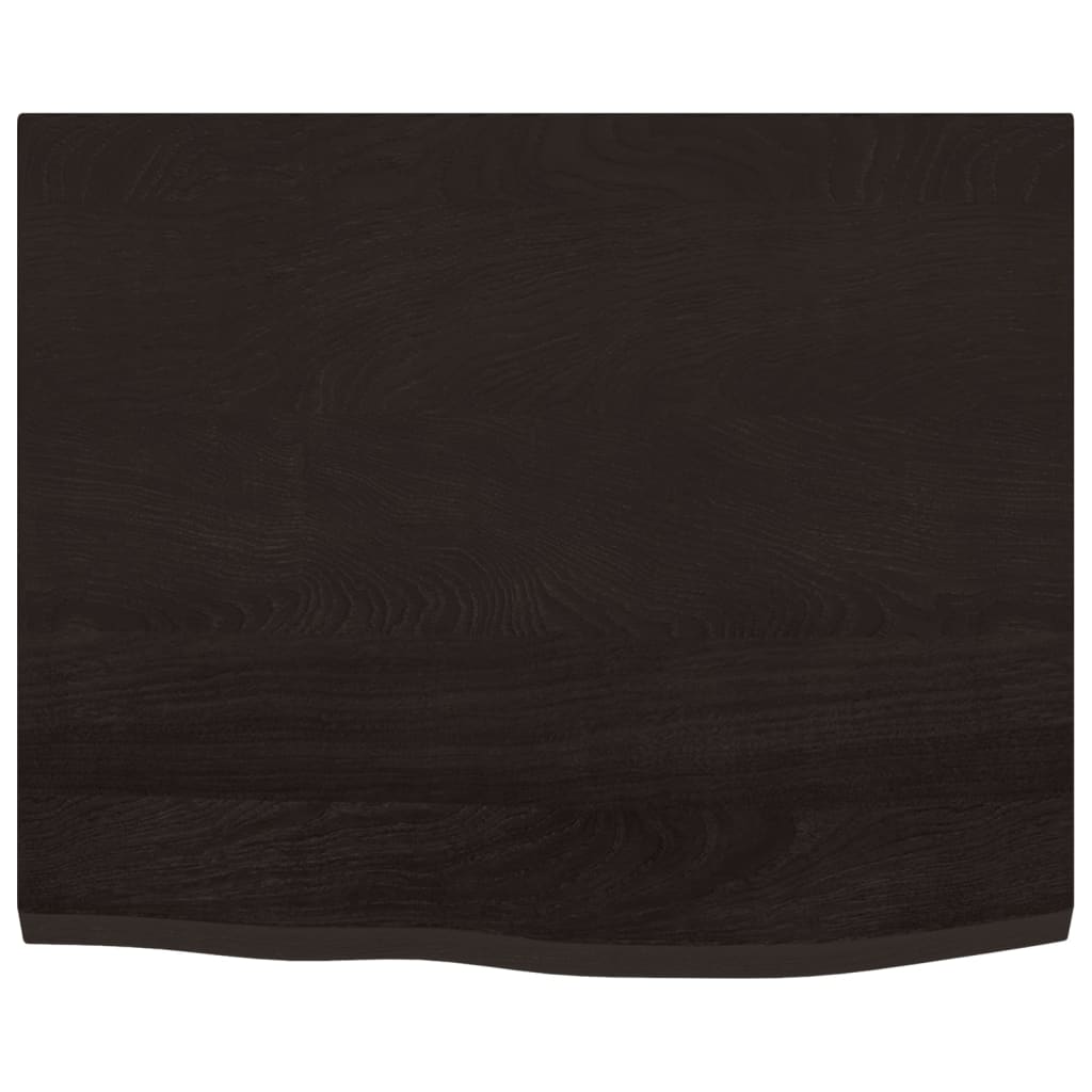 Bordplate mørkebrun 60x50x2 cm behandlet heltre eik
