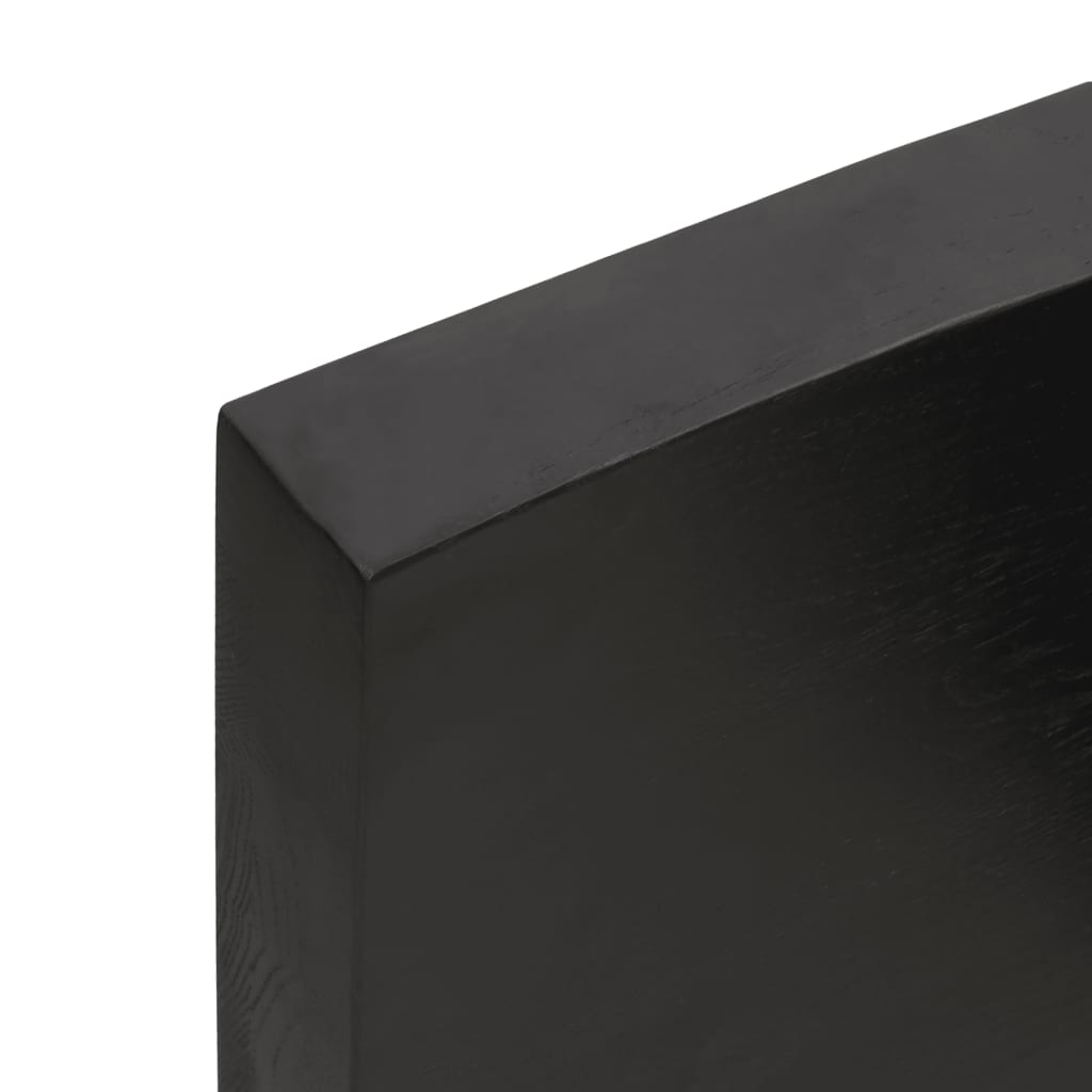 Bordplate mørkebrun 100x60x(2-6) cm behandlet heltre eik
