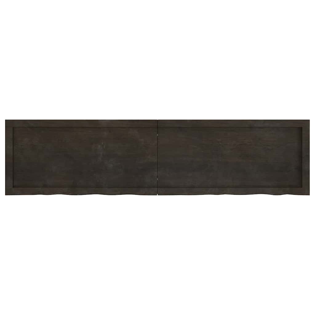 Bordplate mørkebrun 160x40x(2-4) cm behandlet heltre eik vidaXL