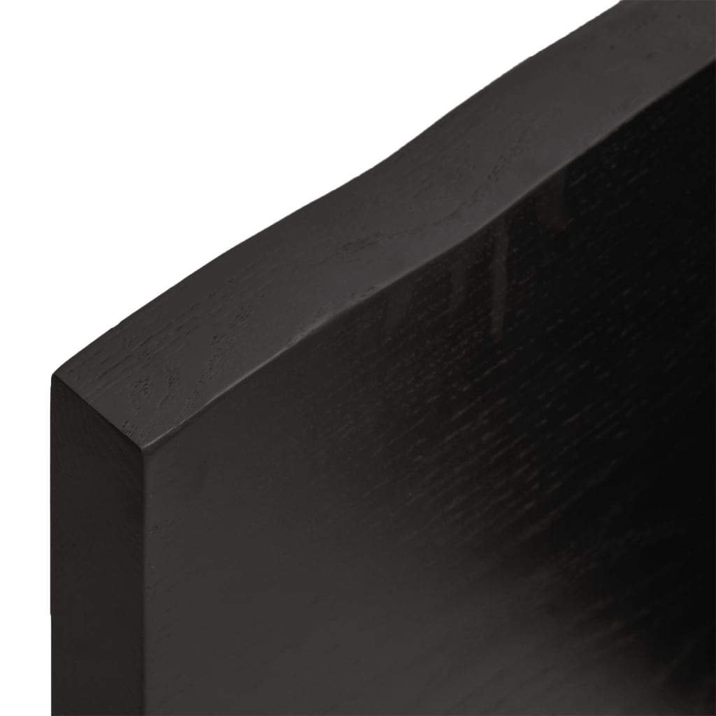 Bordplate mørkebrun 200x60x(2-4) cm behandlet heltre eik