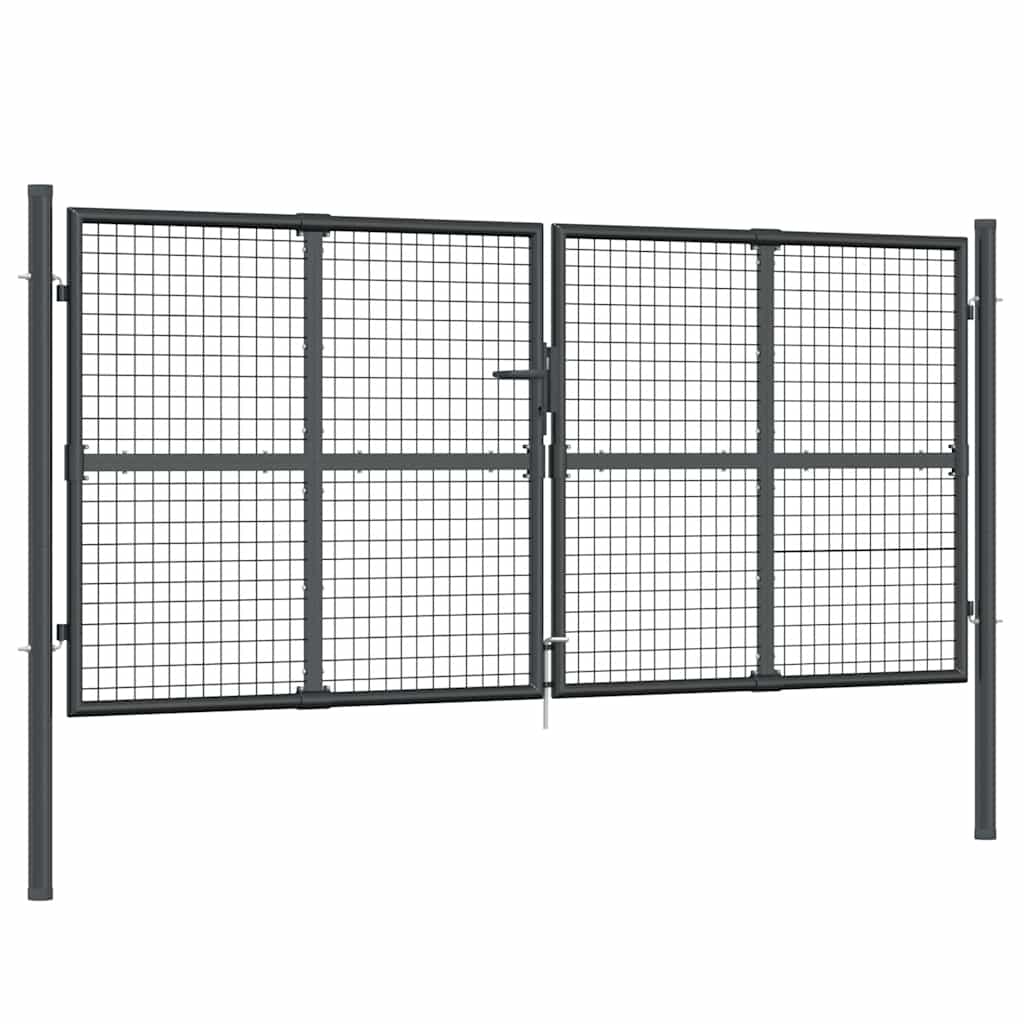 Hageport i netting antrasitt 300x125 cm galvanisert stål