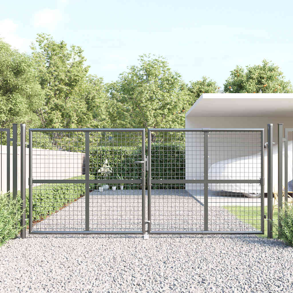 Hageport i netting antrasitt 300x125 cm galvanisert stål