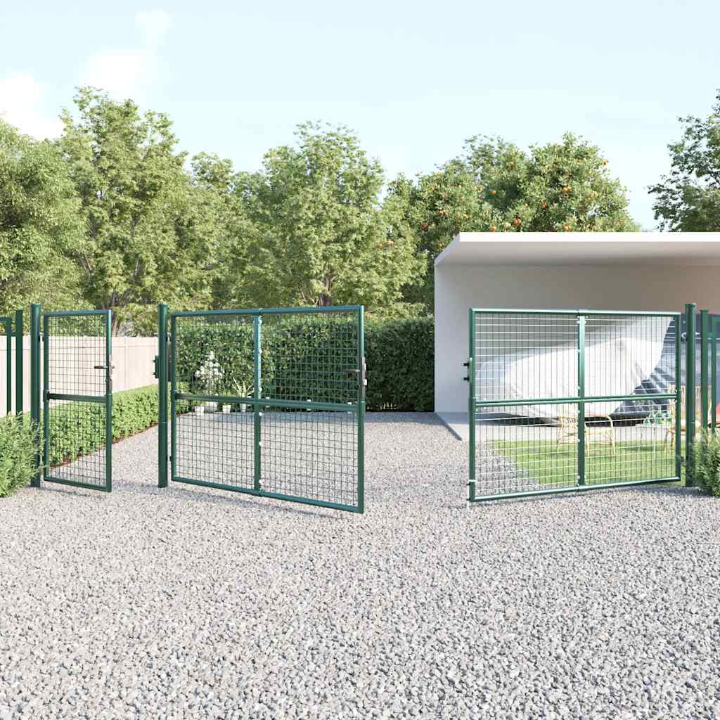 Hageport med netting grønn 500x125 cm galvanisert stål
