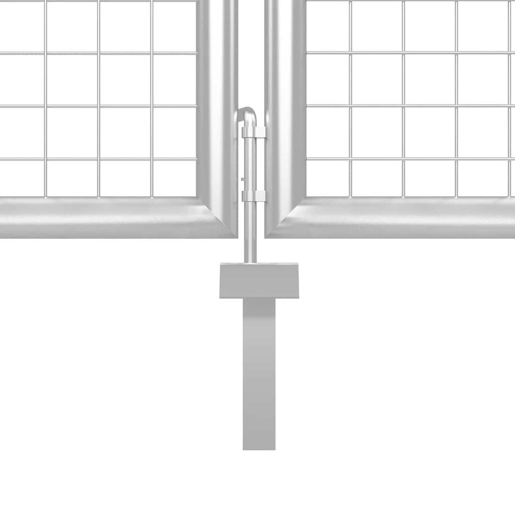 Hageport av netting sølvfarget 350x125 cm galvanisert stål vidaXL