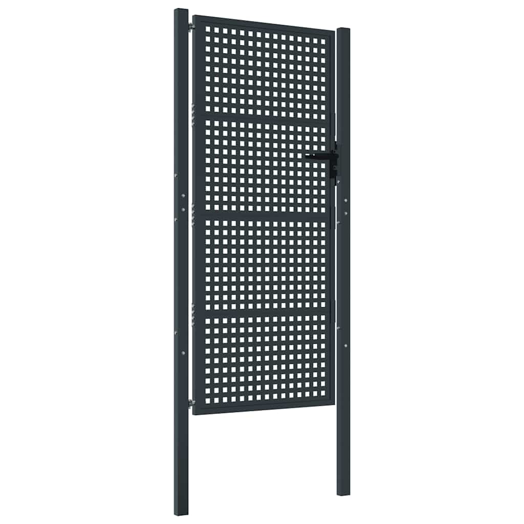 Hageport antrasitt 100x175 cm stål vidaXL
